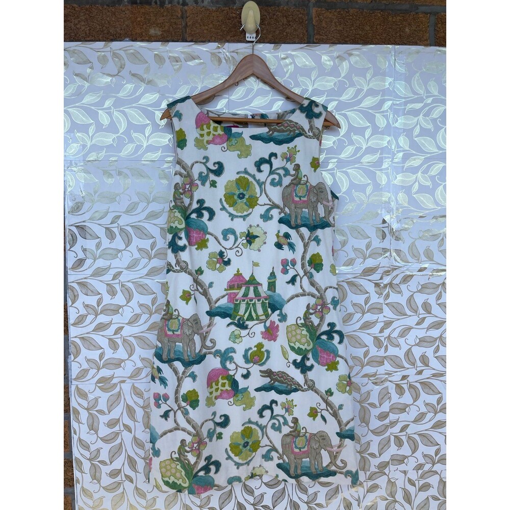 B Collection Jungle Toile Dress 10 Grandmillennial Whimsical Safari Boutique